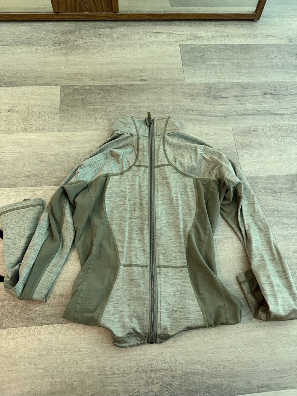 lululemon athletica Olive and Heathered Olive Full-Zip Bomber Jacket